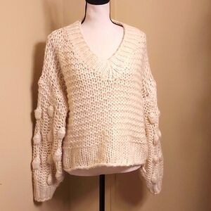 FAVLUX Cream Knit Sweater